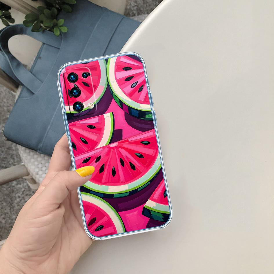 LO21 Cartoon Fruit Watermelon Case for LG K22 K30 K40 K40S K41 K42 K50 K50S K51 K51S K52 K61 K62 K71 K92 Q60 Q61 V40 V50 V60
