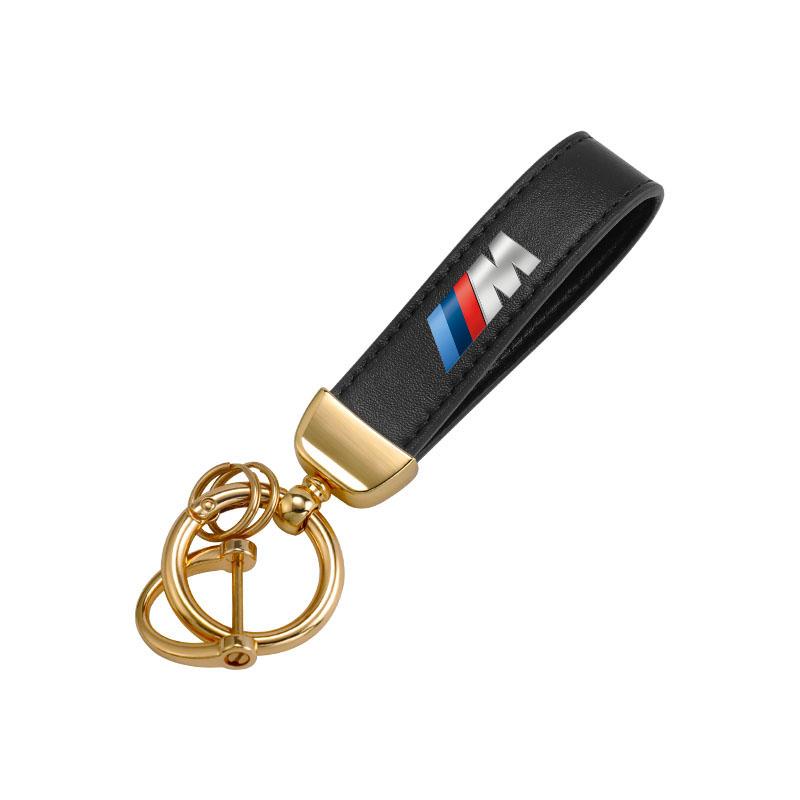Leather Keychain Zinc Alloy Car Key Chain Ring Pendant Key Holder For BMW G01 G02 F22 F23 E46 E93 E39 G26 F01 F02 F06 Sticker cwsh87