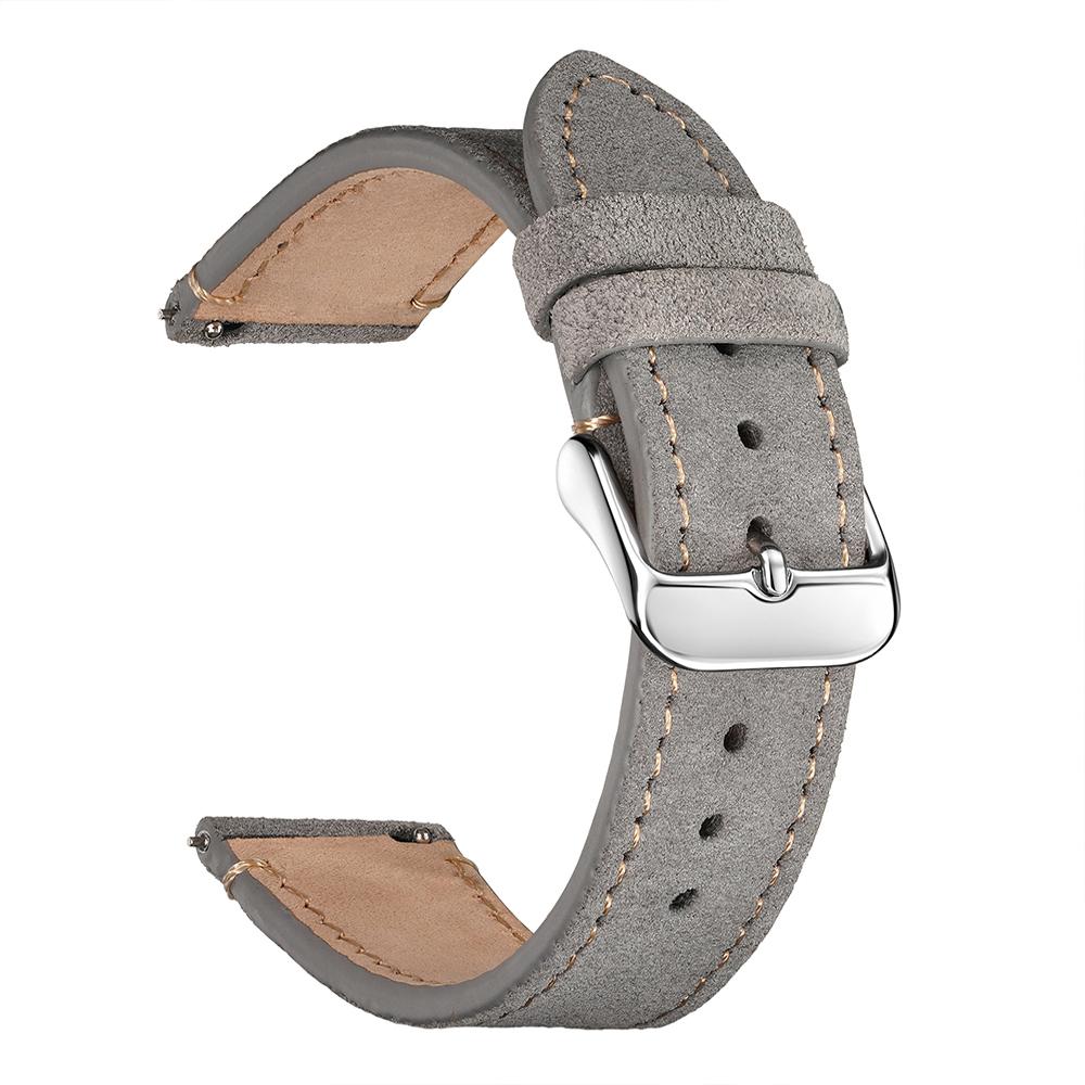 

Suede Leather Watch Bands 18mm 20mm 22mm Matte Cowhide Straps For Huawei Watch GT3/GT3 Pro Bracelet Golden Brown Watch Wristband 18mm