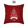 Merry Christmas Cushion Cover Xmas Pillowcase Happy New Year Navidad Santa Claus Red Pillow Cover Ornament Gifts Home Decor