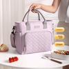 Portable Polyester Lunch Bag Leakproof Waterproof Collapsible Lunch Pouch Large Capacity Food Storage Bag for Travel Camping
