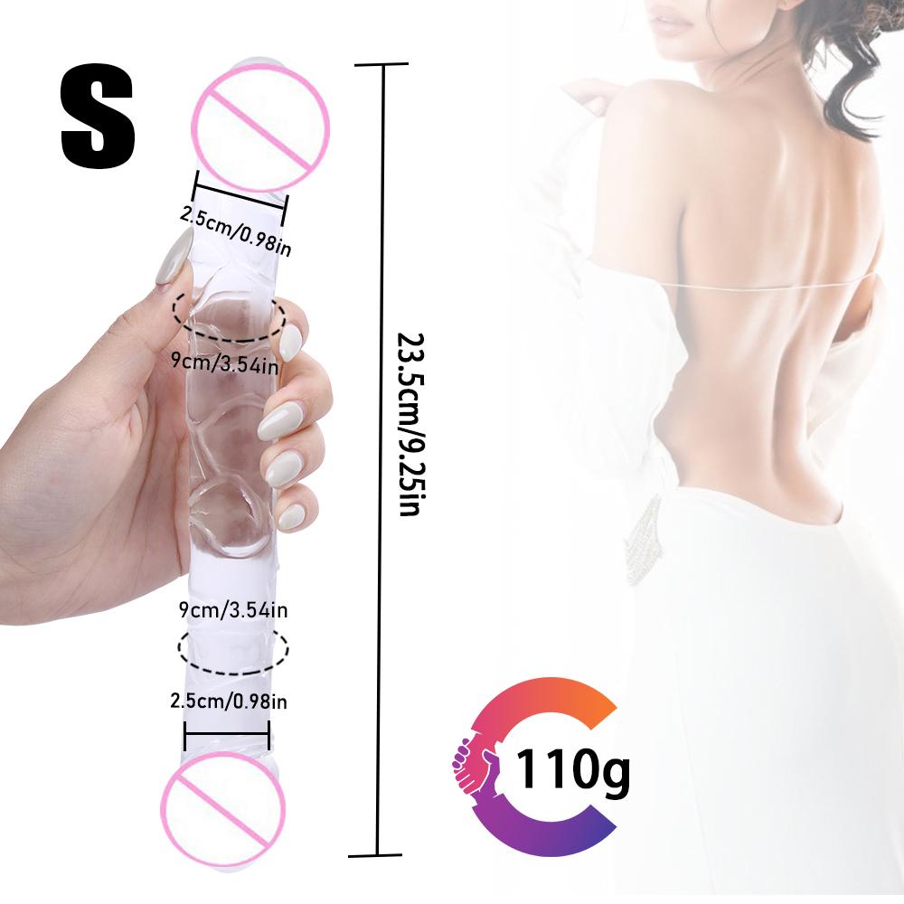 Double Ended Realistic Dildo Flexible Long Dong for Anal Play G-spot Stimulator Sex Toys for Women Couple
