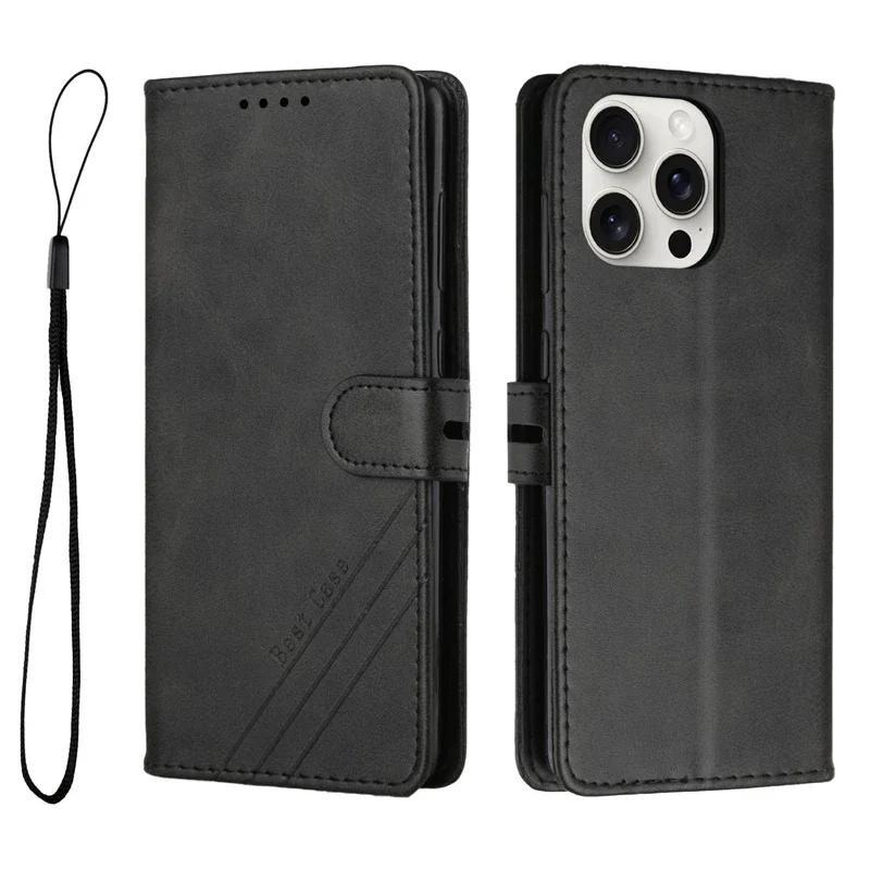 For iPhone 16e Case Leather Flip Case On For Coque Apple 16E iphone16E 16 Pro Max 16 Plus 16E Phone Cases Magnetic Wallet Cover