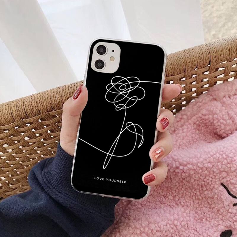 Cute Love Yourself Phone Case for iPhone 11 12 13 Mini Pro XS MAX 8 7 6 6S Plus X 5S SE 2020 XR Cover