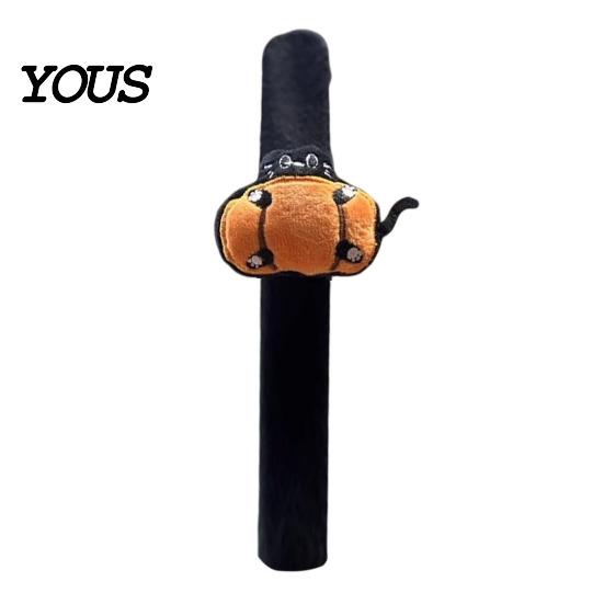 Soft Plush Wrist Wraps Halloween Stuffed Slap Bracelet, Pumpkin Ghost Bat Skull Cat Character Bracelets Cute Band Props for Boys Girls Party