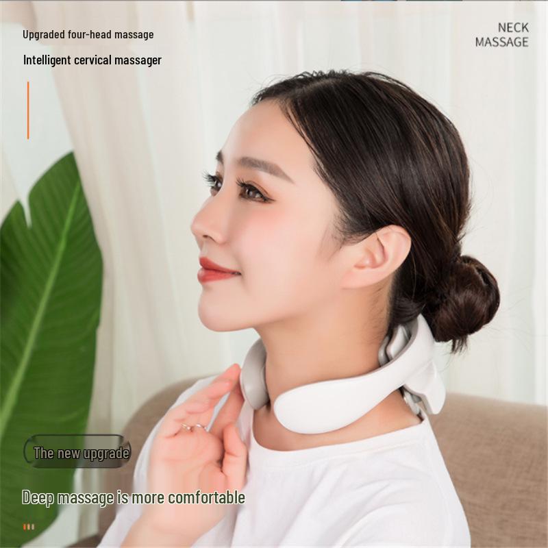 Smart Cervical and Shoulder Massager with Pulse Heating and Hot Compress Therapy