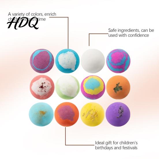 Non-staining Bath Bombs 12Pcs Ocean-Themed with Animal Toys Fizzy Colorful Bubble Balls for Fun Kids Natural Sea Salt Essential Oils Moisturizing