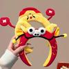 Plush Dragon/Fortunes God Headband for Chinese Spring Festival Celebration Seasonal Holiday Women Face Washing Hairband