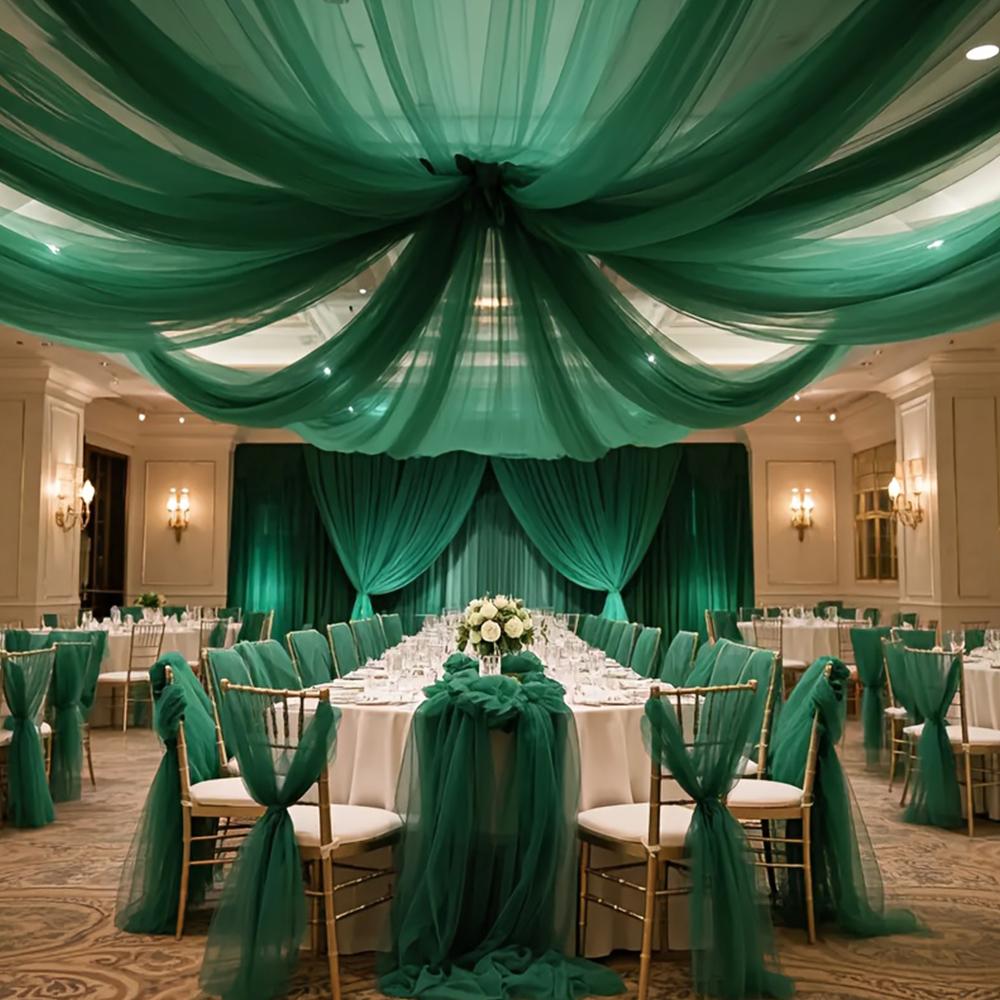 Wedding Arch Draping Fabric Sheer Drapes for Backdrop Curtains Sheer Birthday Party Wedding Ceremony Reception Arch Drapes