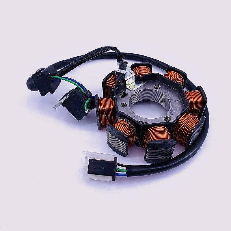 Lica Magnetic Steel Flywheel & Stator Coil for QS125T-2 / QS100T Motorcycles