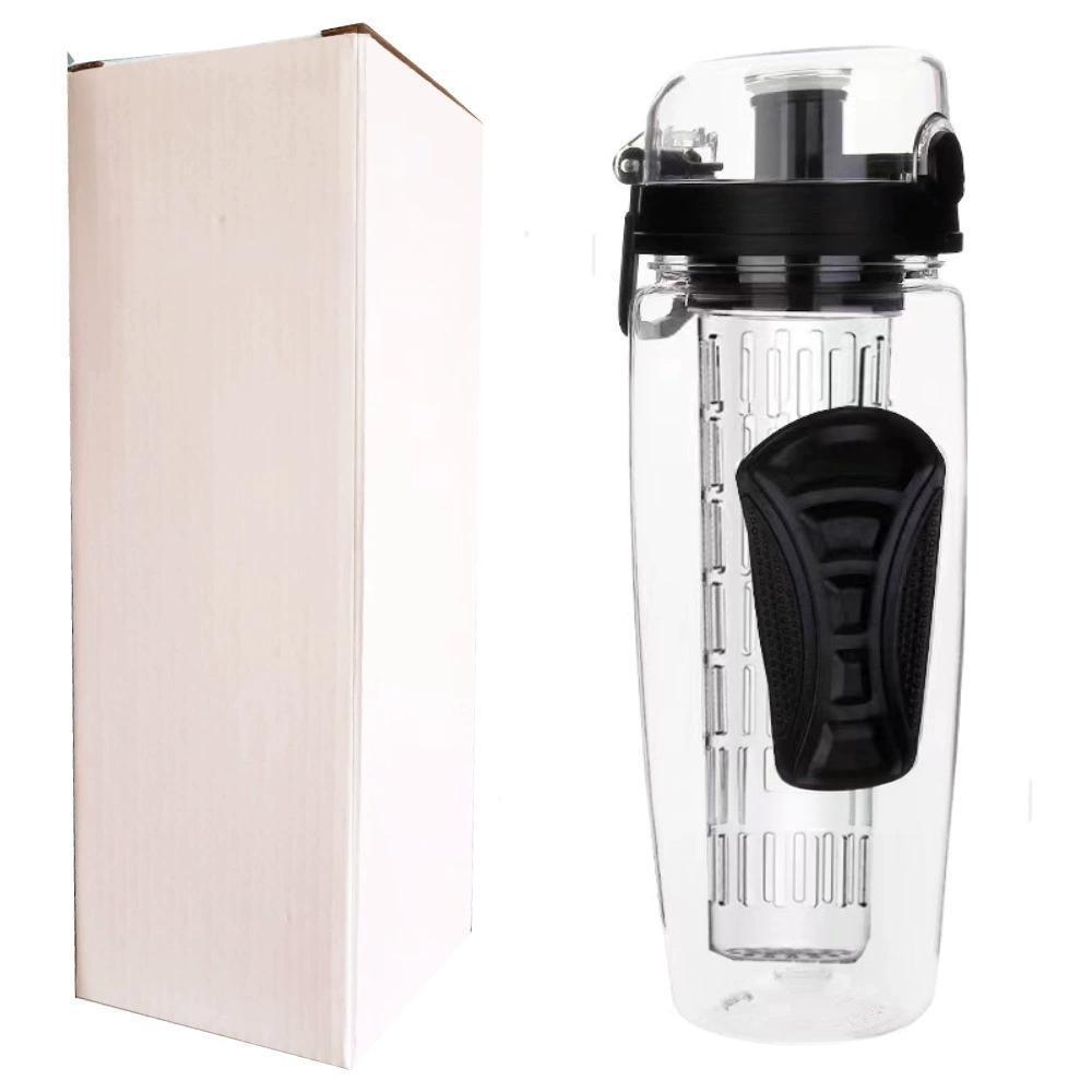 Fruit 1000ml Tea Strainer Cup Water Bottle Sports Health Fitness Durable Cups