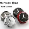 Bilklistermärke Hett För Benz 4st 75mm Svart Röd Upphöjd Bilstyling Fälgcentrumkåpa För Mercedes Benz AMG A0004000900