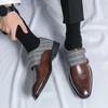 Fashion Groom's leather shoes Fashion Designer Vintage Classic Styles Party Dress up Office Plus Size 38-48 Successful people's shoes