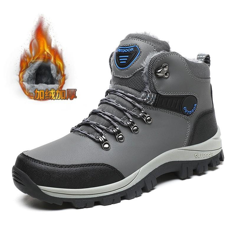 Winter Large Size Plus Velvet Thickened Warm Snow Boots Outdoor Men s High-Top Northeast Large Cotton Boots Fashionable Casual 39 4090₽