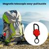 Lanț de chei telescopic magnetic, cu rebound ridicat, cu cataramă de siguranță multifuncțională, rucsac anti-pierdere, suport pentru chei, echipament de camping
