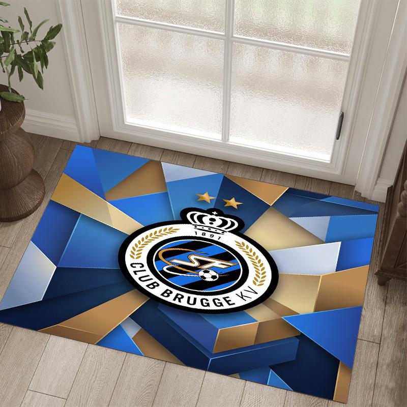Club Brugge FC Design Tappeto in Velluto di Cristallo Accogliente Non?Tappeto Stampato Antiscivolo per Camera da Letto Soggiorno Ingresso
