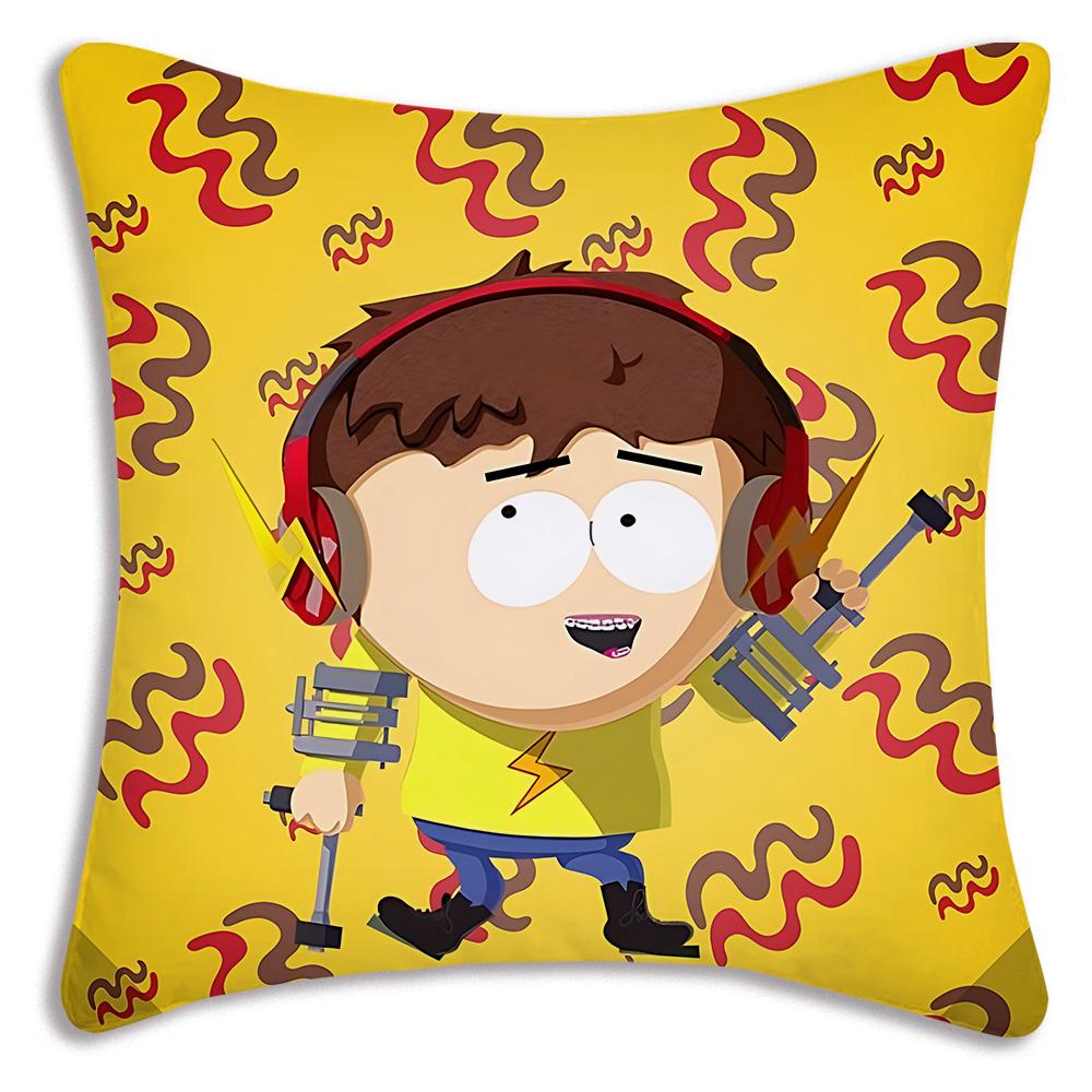 Hot Funny Anime S-Souths Park Pillow Covers Cartoon Sofa Decorative Home Double-Sided Printing Short Plush Cute Cushion Cover