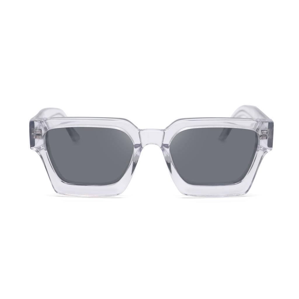 Luxury Vintage Black Square Oversize Sunglasses Acetate Polarized Custom Logo Thick Sun Glasses for Men Women Transparent