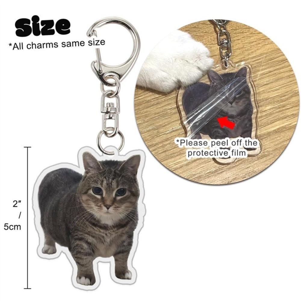 Lightweight Cat Head Keyring Cat Head Backpack Hanging Ornament For Backpack Decoration