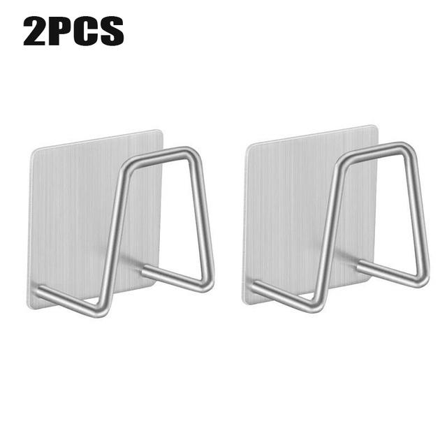 

Поднос для раковины из нержавеющей стали, сушилка для кухонной мойки, держатели для губок, самоклеящийся держатель для хранения крючков, органайзер для кухонной проволочной тряпки