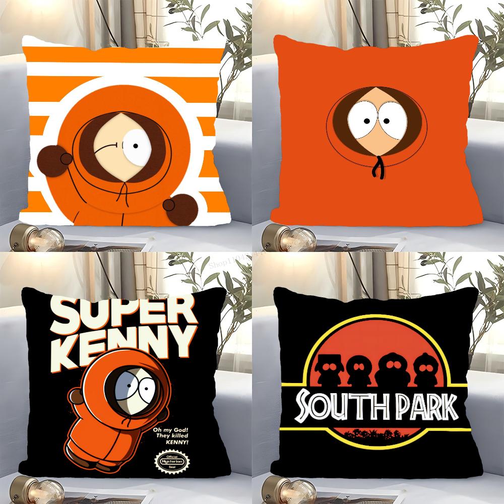 Animated Movie S-South Park Pillow Case Square Pillow Bedroom Sofa Leisure Comfort Cushion Car Living Room Home Decoration 40X40