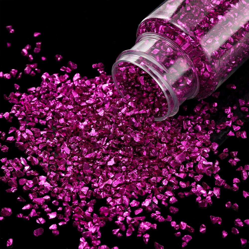 

30g/Bottle Glass Crushed Stones Resin Fillings for DIY Epoxy Resin Mold Irregular Crystal Nail Art Decoration Jewelry Making темно-фиолетового