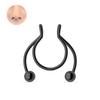 5 Stück Nasenscheidewandring Falscher Nasenring Clip Hufeisen-Creolen-Ring Körper Nicht-Piercing-Ring 5 Farben
