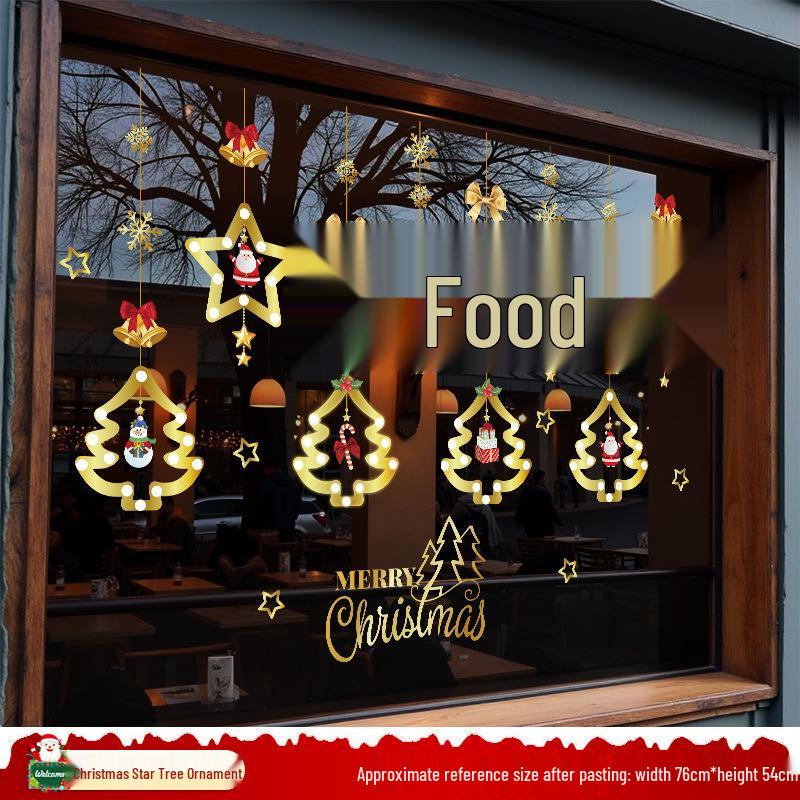 Santa Claus Christmas Window Clings - Tree, Door Stickers & Ornament Decor