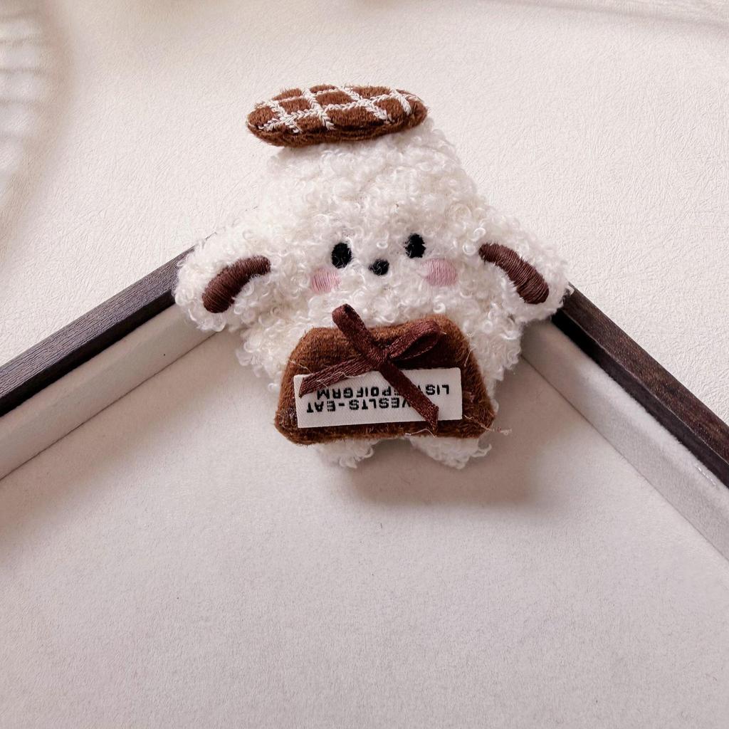 Korean Curly Puppy Rabbit Lamb Cartoon Brooch for Bags and Clothing Accessories