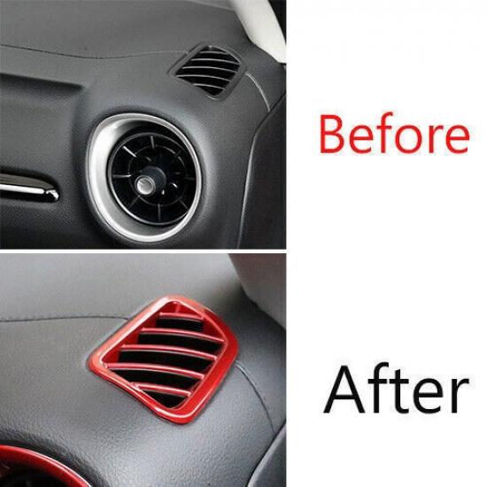 Instrument L&R Air Outlet Vent Cover Trim For Kia K3 Forte 2019-2022 Bright Red