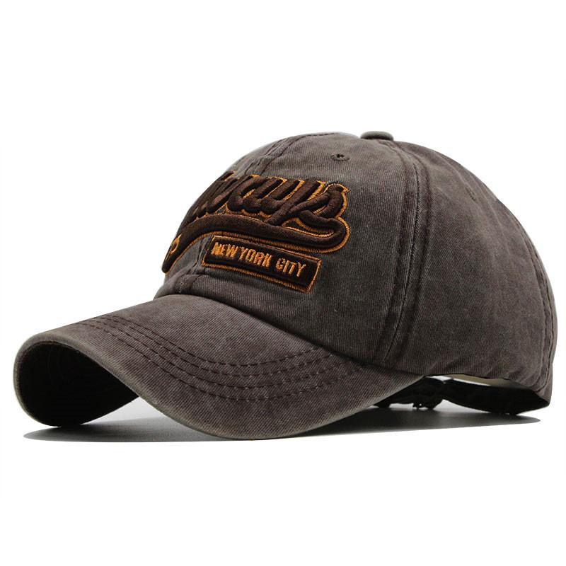 75 Number Embroidery Curved Brim Breathable UV Protection Sun Protection Cotton Baseball Cap for Couples Hip Hop