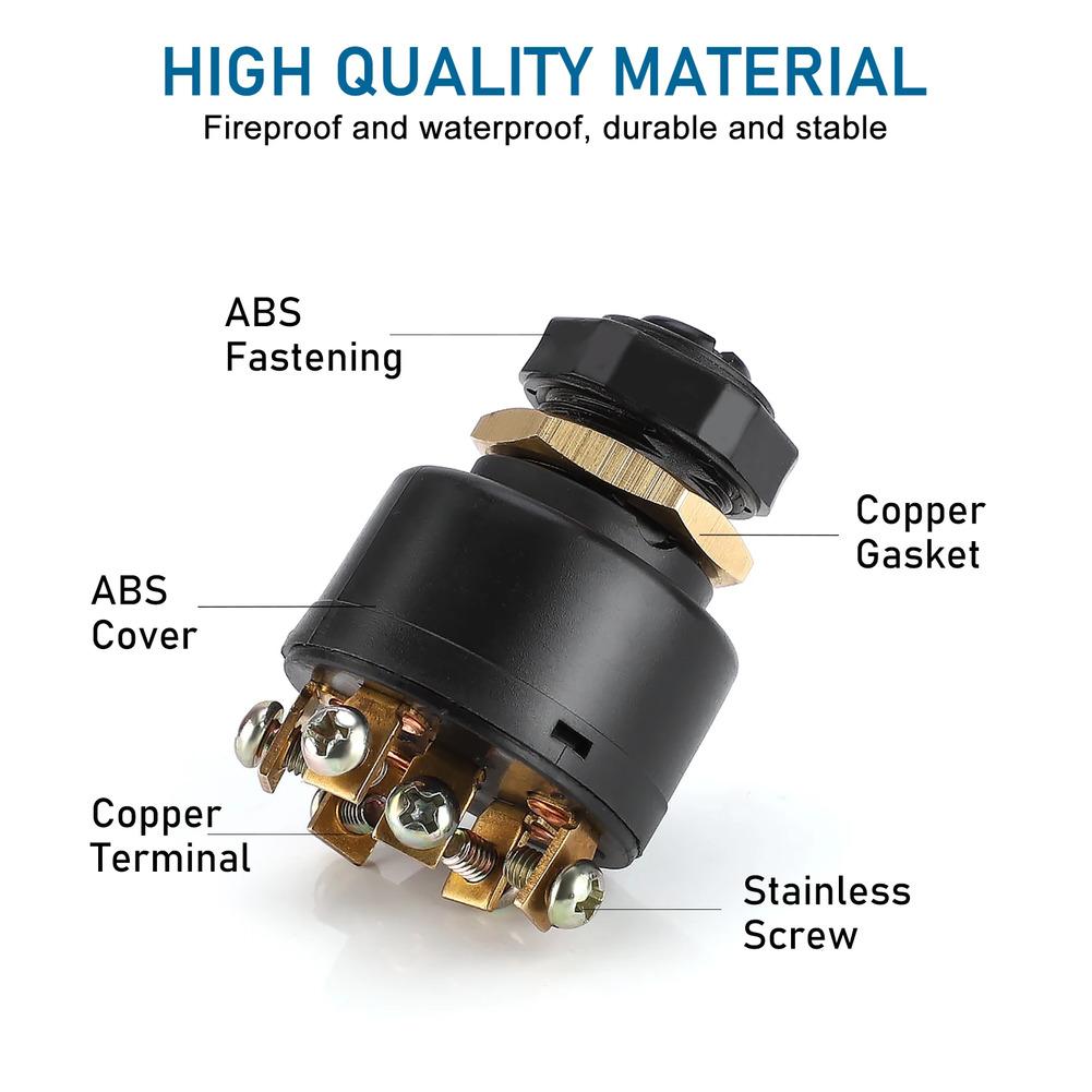 Ignition System Replacement Boat Motor Motorcycle Lock Motorcycle Lock ABS Material Eliminate Potential Shorts