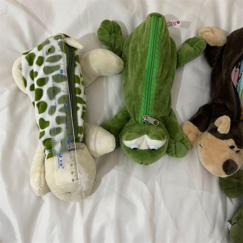 Animal Shape Pen Bag Plush Stationery Bag Cartoon Stationery Organizer  Back To School