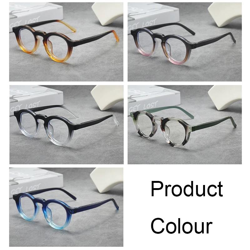  Classic Retro Glasses Frame Men Women Ultralight Round Small Frame Anti Blue Light Transparent Lens Eyeglasses