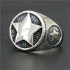 4 Color Star Ring 316L Stainless Steel Jewelry Cool Band Party Personal Design Ring
