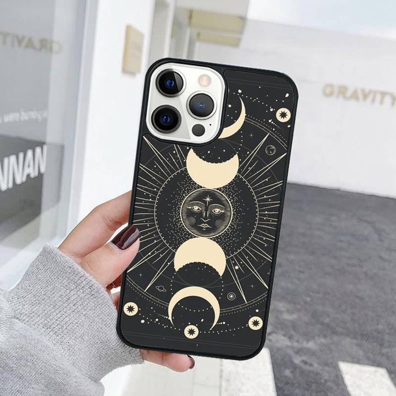 Indian Hand Holding Sun Moon Face Phone Case For iPhone 17 Air 15 16 Cover 11 13 14 Pro Max 12 Plus Max Fundas