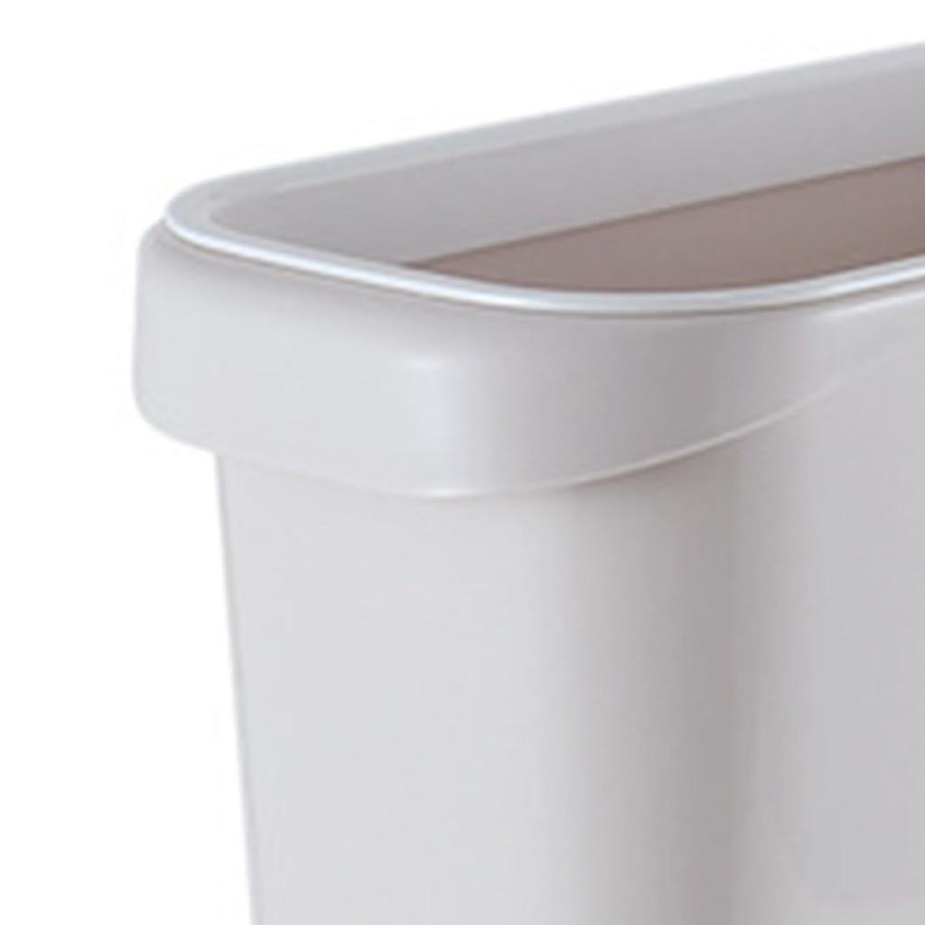Narrow Trash Bin Rectangular Pressure Ring Space Saving Slim Trash Can Home Wastebasket for Bathroom Kitchen
