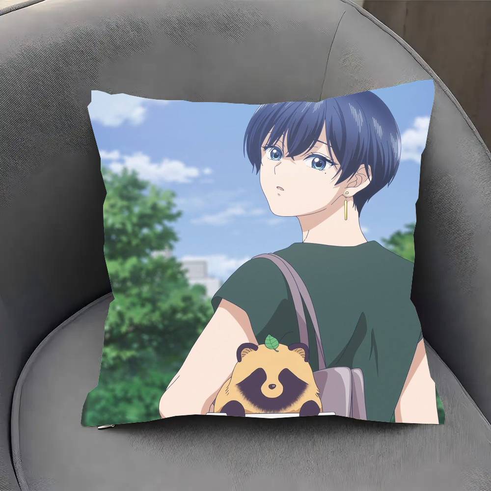 With You And The R-Rain Anime Pillow Case Fashion Square Pillowcase Bedroom Sofa Room Ins Decoration Leisure