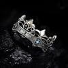 Thai Silver Crown Ring with Zircon, King Style Punk Jewelry for Men & Women, Personalized Street Party Ring, Retro Unisex Gift