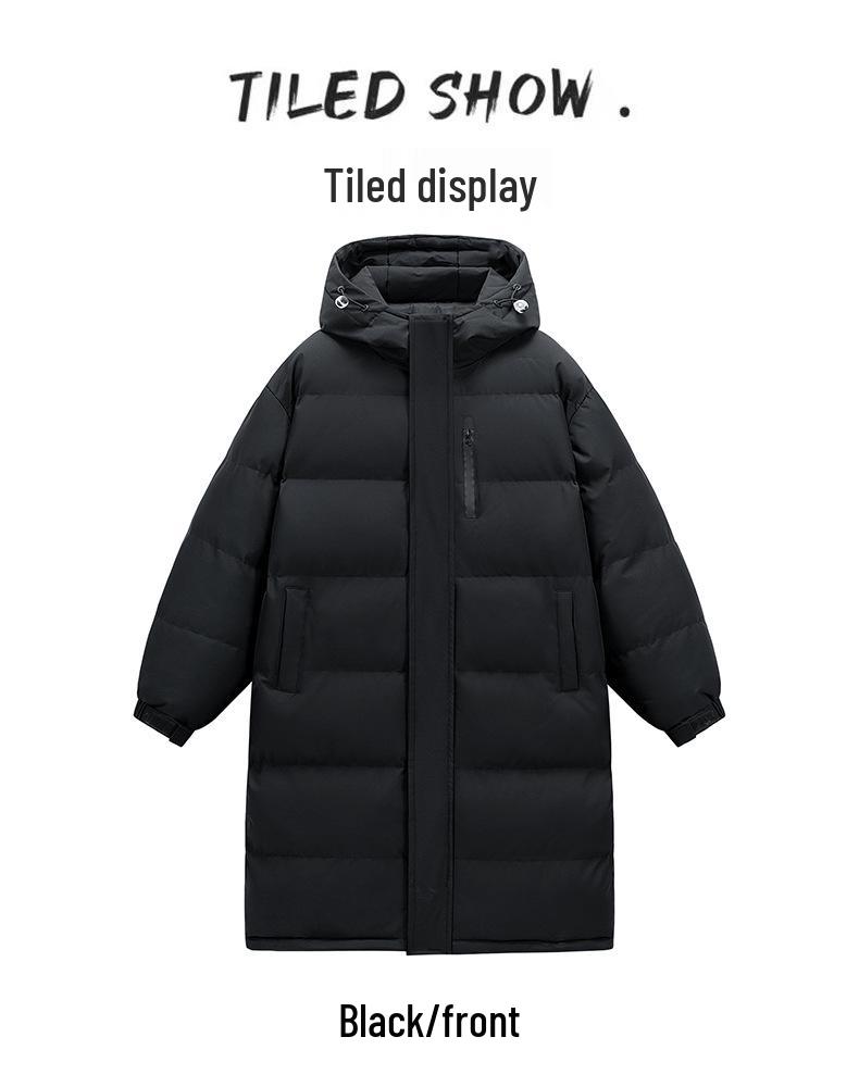 Unisex Over-the-Knee Hooded Cotton Jacket - 2025 Trendy, Loose, Thickened, Casual Coat