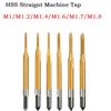 Screw Tap Drill Bit HSS Titanium Coating Screw Tap Drill Bit M1 M1.2 M1.4 M1.6 M1.7 Metric Straight Flute Thread Tap Hand Tools