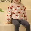 BITCED Autumn/Winter Christmas Collection Older Child's Knitted Sweater with Santa Claus Design Children's Pullover Christmas Jumper