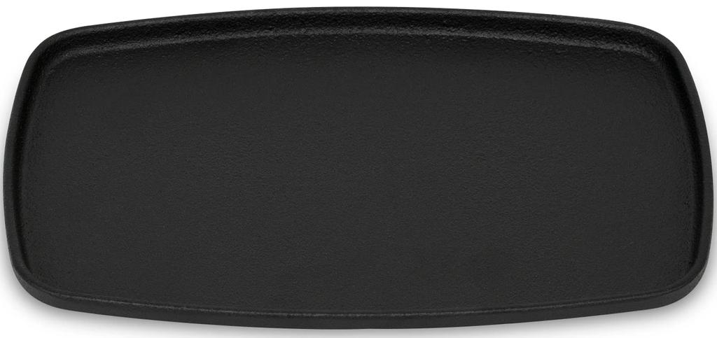 Ikenaga Iron Works Steak Plate/Hamburger Plate BIG, Induction Compatible, with Handle and Wooden Base, Gokuuma Gourmet