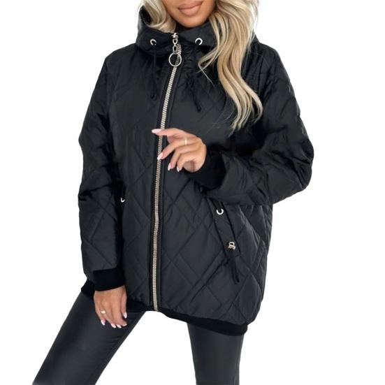 Naiste udusulemantel kapuutsiga nööriga pikkade varrukatega ühevärviline puuvillajakk taskutega kerge soe pealisrõivas