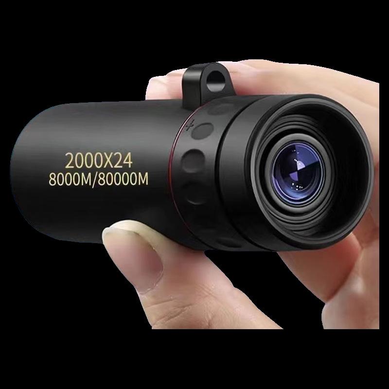Monocular Black HD Telescope: High Magnification, Portable Dual-use, Mini Outdoor Mobile Phone Compatible