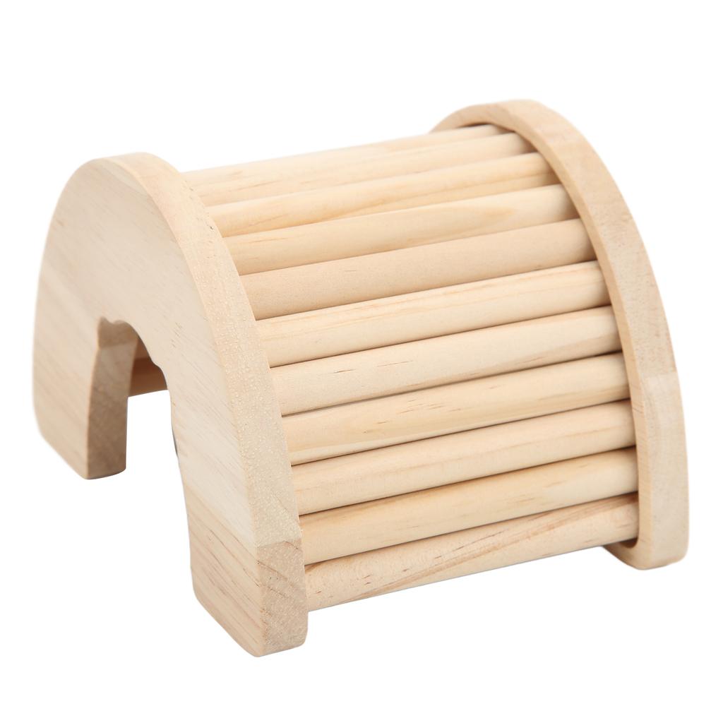 Wooden Hamster Arch Bridge Multifunction Wooden Bridge Toy for Rat Guinea Pig Chinchilla Ferret Golden Bear
