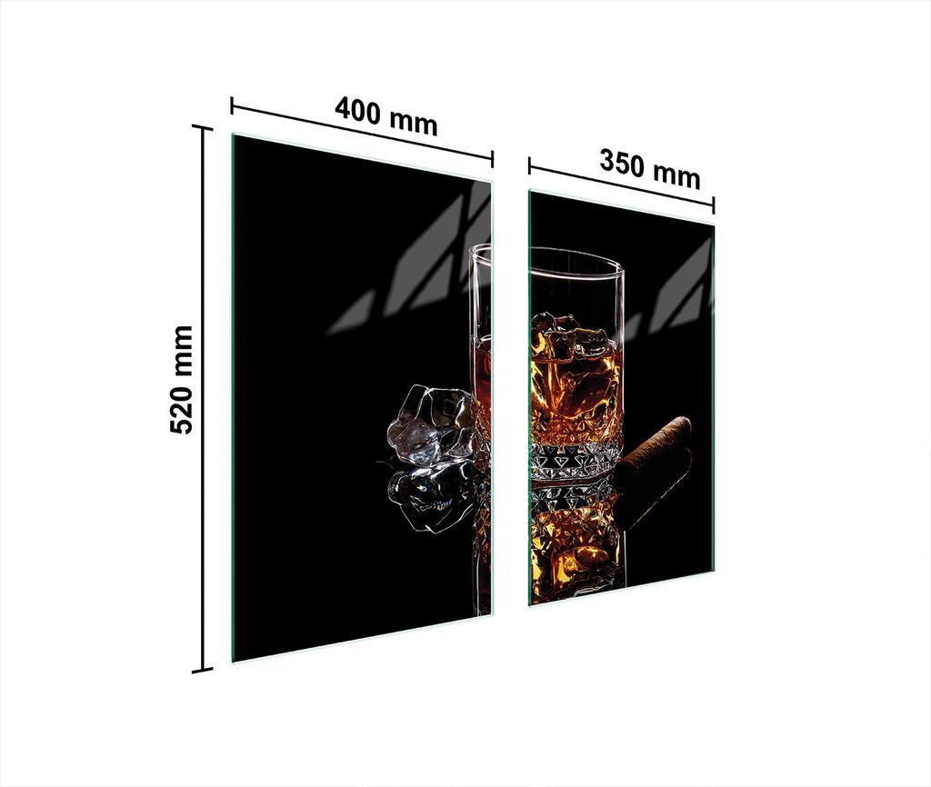 SZKLANA PŁYTA OCHRONNA NA KUCHENKĘ 75x52 WHISKY