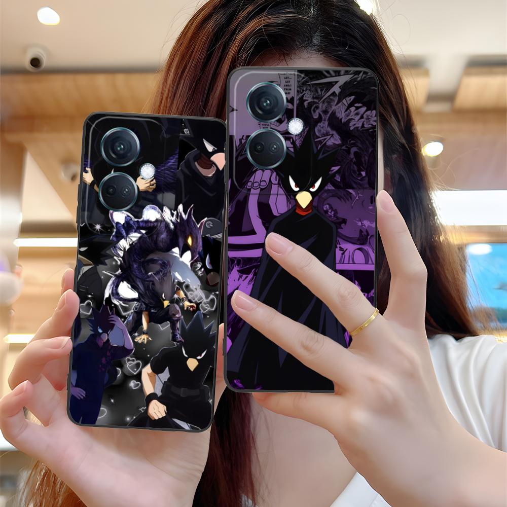 MHA Tokoyami Mobile Phone Case for OPPO Reno 14 13 12 11 10 9 8 7 6 5 F T Pro 5G Colorful Printing Cover Luxury Cellphones Cover