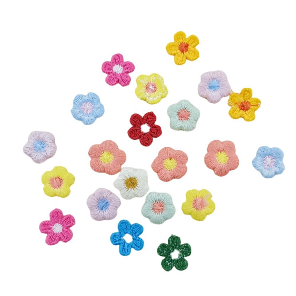 50pcs/bag Cute Flower Appliqued Lace Cartoon Embroidery Appliques Home Decoration