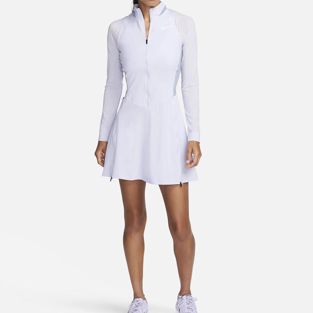 Nike Solid Color Short Sleeve Dress Women Dresses Light-Purple DR5664-536